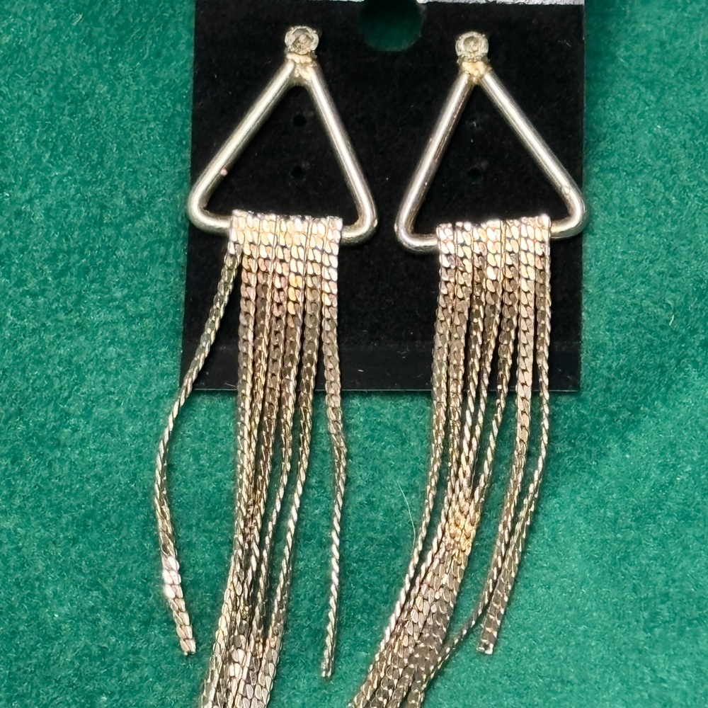 Elegant Silver Tassel Earrings